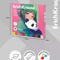Пластилин 12 цветов ErichKrause Panda Hugs, со стеком