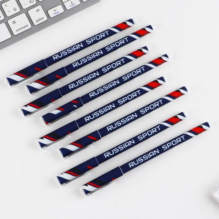 Ручка пластик с колпачком шариковая «Russian sport», синяя паста, 0.7 мм Ручка пластик с колпачком шариковая «Russian sport», синяя паста, 0.7 мм