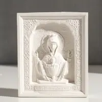Икона &laquo;Неупиваемая чаша&raquo; с подвесом, 12&times;10&times;2 см, гипс
