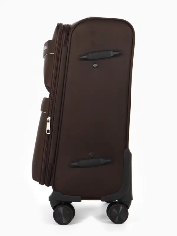 Чемодан на колёсах TEXTURA, кодовый замок, с увеличением, 36&times;25&times;58 см, 20", коричневый
