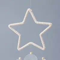 Ловец снов "Звёздочка" перламутр 13 кружков d=4,8 см 13,5х48 см