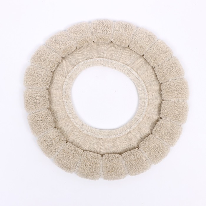 Мягкий чехол накладка на крышку и сиденье унитаза (бежевая) Мягкий чехол накладка на крышку и сиденье унитаза (бежевая)