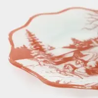 Тарелка десертная цветок "Новогодние забавы" 20,5х1,5 см