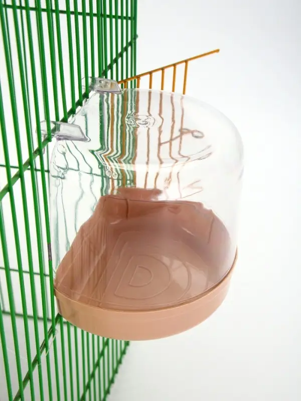 Купалка для птиц, внешняя 12&times;9&times;11 см, бежевая