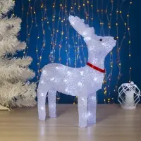 Светодиодная фигура &laquo;Оленёнок гордый&raquo; 30&times;40&times;11 см, акрил, 40 LED, 220 В, свечение белое