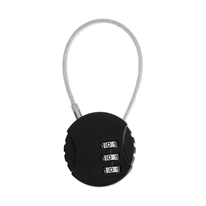 Замок навесной кодовый ТУНДРА ZK005, черный Замок навесной кодовый ТУНДРА ZK005, черный