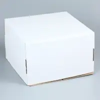 Коробка под торт, белая, 30&times;30&times;19 см
