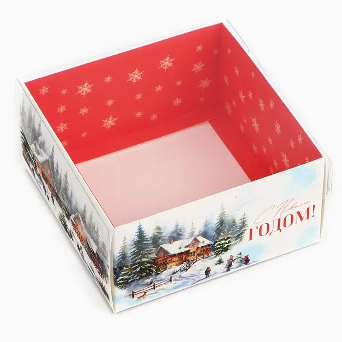 Коробка для кондитерских изделий с пластиковой крышкой «Любимый праздник», 12 х 6 х 11.5 см Коробка для кондитерских изделий с пластиковой крышкой «Любимый праздник», 12 х 6 х 11.5 см