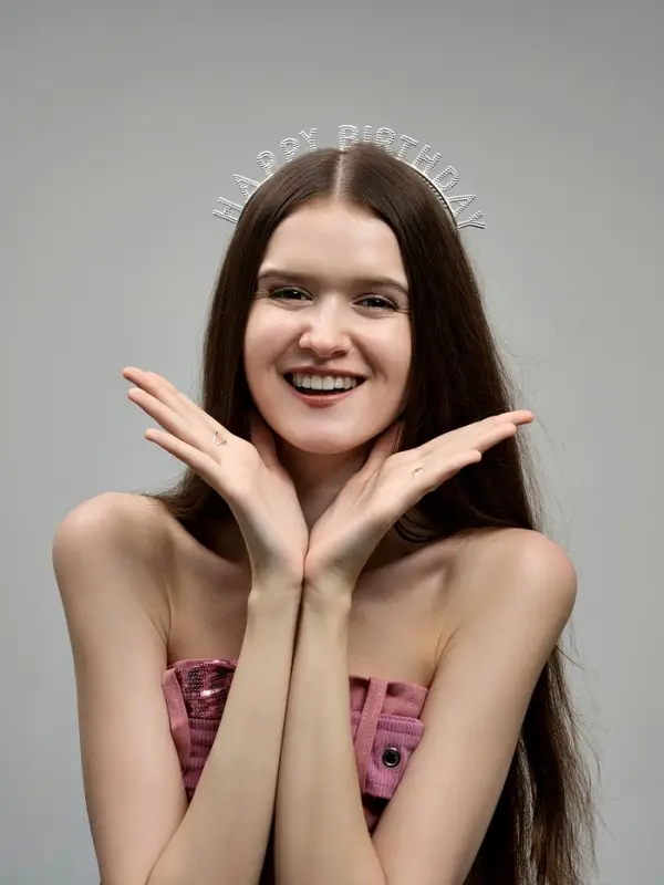 Ободок Ободок "Happy birtday" серебряный