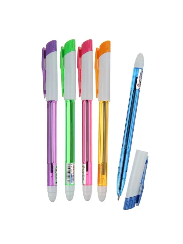 Ручка шариковая 1.0 мм, стержень синий, корпус тонированный с цветным колпачком, МИКС Ручка шариковая 1.0 мм, стержень синий, корпус тонированный с цветным колпачком, МИКС