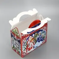Подарочная новогодняя коробка «На катке», для сладких подарков, 25×12×24 см