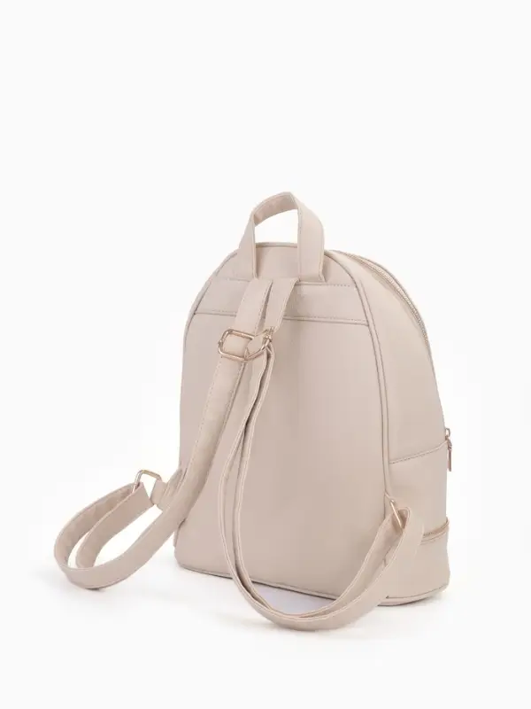 Рюкзак женский на молнии, с карманом, размер 27&times;13.5&times;33 см, молочный