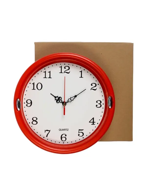 Часы настенные интерьерные &laquo;Соломон&raquo;, плавный ход, d=23 см, красные