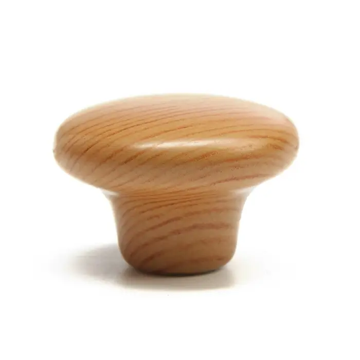 Ручка-кнопка CAPPIO, d=33 мм, пластик, цвет дерево