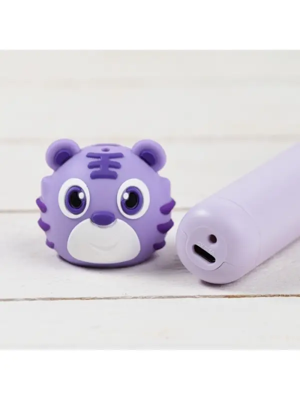 3D ручка Тигрёнок, работа с пластиком PLA, USB кабель питания, фиолетовая