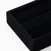 Подставка под кольца 2 полосы, 35&times;10&times;3 см, цвет чёрный