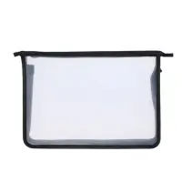 Папка пластиковая А4, молния сверху, Офис, прозрачная / черная, рифленая (330х230х55мм) Папка пластиковая А4, молния сверху, Офис, прозрачная / черная, рифленая (330х230х55мм)