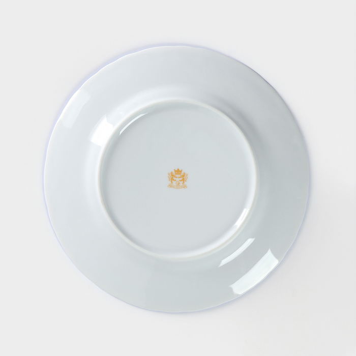 Тарелка «Рококо. Гуси», d=25 см, белая, фарфор, МИКС