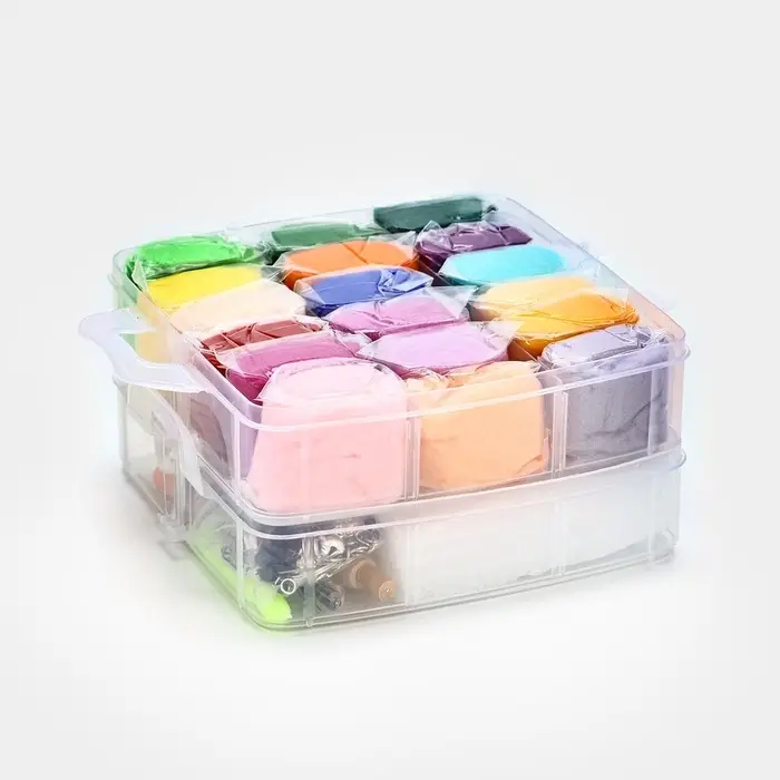 Набор для валяния из шерсти в контейнере, 36 цветов