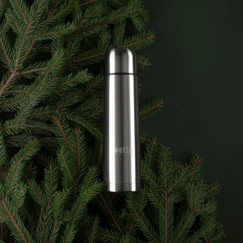 VETTA Термос 1,00л "Буллет" для напитков, серебристый, нержавеющая сталь