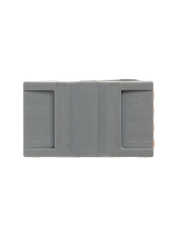 Строительно-монтажная клемма проходная, 32А, 0,08-4 мм2, 4 отв., фаза-ноль, набор 10 шт