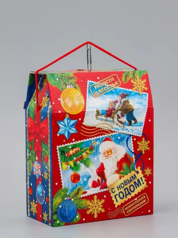 Коробка Новогодняя подарочная Коробка Новогодняя подарочная "Почта" 20 х 26 х 10,5 см