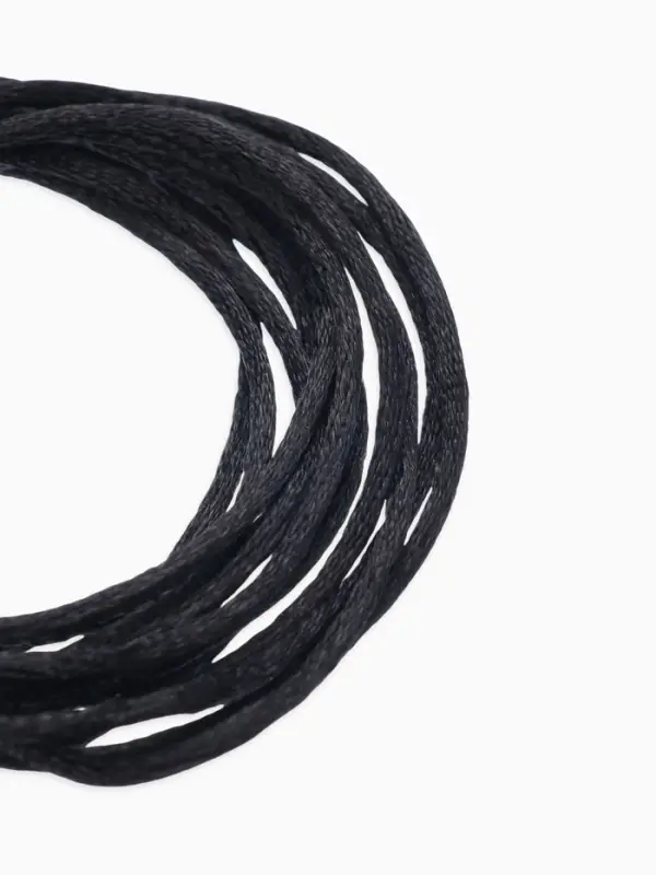 Шнурок для крестика, набор 3 шт. длина 100 см, диаметр 1.5 мм, нейлоновый гайтан, черный