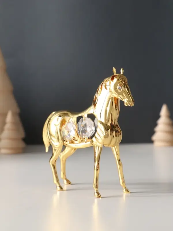 Сувенир  Лошадь с 4-мя хрусталиками, 9х3х9 см. Сувенир  Лошадь с 4-мя хрусталиками, 9х3х9 см.