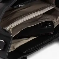 Сумка женская тоут TEXTURA на молнии, 31&times;11&times;21 см, чёрная