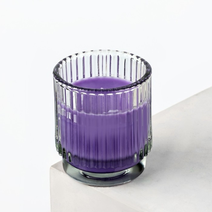 Свеча ароматическая в стекле: лаванда, 7 х 8 см. Свеча ароматическая в стекле: лаванда, 7 х 8 см.