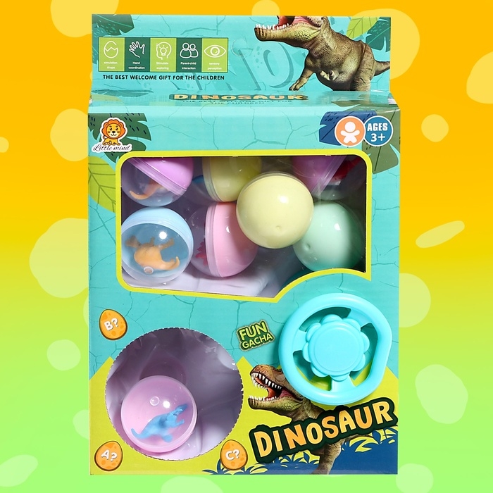 Детский игровой автомат «Динозаврики» с игрушками, в наборе 8 шаров-сюрпризов Детский игровой автомат «Динозаврики» с игрушками, в наборе 8 шаров-сюрпризов