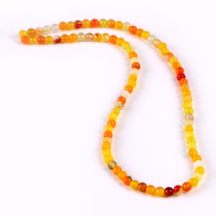 Бусины из натурального камня «Жёлтый агат» набор 90 шт., размер 1 шт. — 4 мм Бусины из натурального камня «Жёлтый агат» набор 90 шт., размер 1 шт. — 4 мм