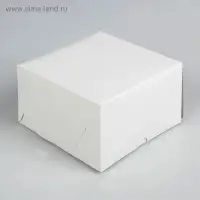 Упаковка для капкейков на 4 шт., без окна, белая 16×16×10 см