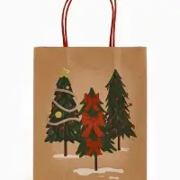 Набор подарочных пакетов &laquo;Ёлочки&raquo;, 3 шт,  25&times;4&times;30.5 см, 30&times;40&times;11,5 см, 18&times;23&times;10 см