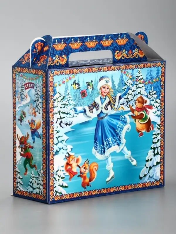 Подарочная коробка новогодняя «Олимпиада», Чемоданчик малый, 17.3×6.5×15 см Подарочная коробка новогодняя «Олимпиада», Чемоданчик малый, 17.3×6.5×15 см