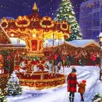 Пакет подарочный новогодний ламинированный, «Новогодний парк» , 26×12×32 см Пакет подарочный новогодний ламинированный, «Новогодний парк» , 26×12×32 см