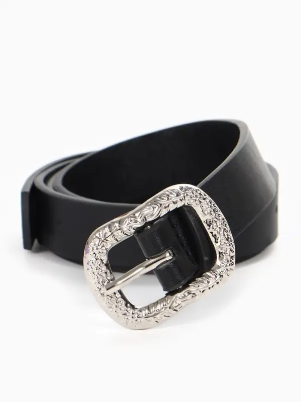 Ремень женский, металлическая пряжка, 2.3&times;105 см, чёрный