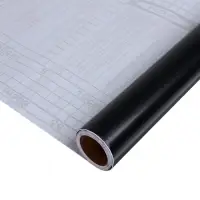 Плёнка самоклеящаяся, чёрная, 0.45&times;3 м, 80 мкм