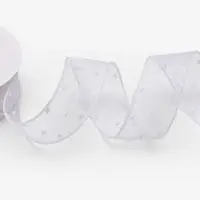 Лента капроновая, декоративная, 40 мм, 10&plusmn;1 м, белая