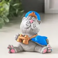 Фигурка полистоун &laquo;Кот капитан&raquo;, 6.3&times;8.7&times;7.5 см