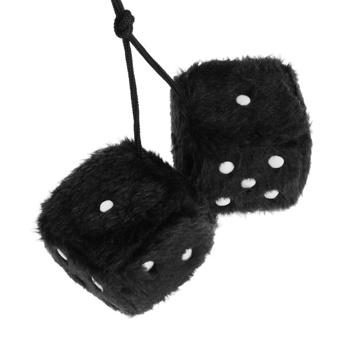 Украшение на зеркало, Пушистые кубики, 6×6 см Украшение на зеркало, Пушистые кубики, 6×6 см