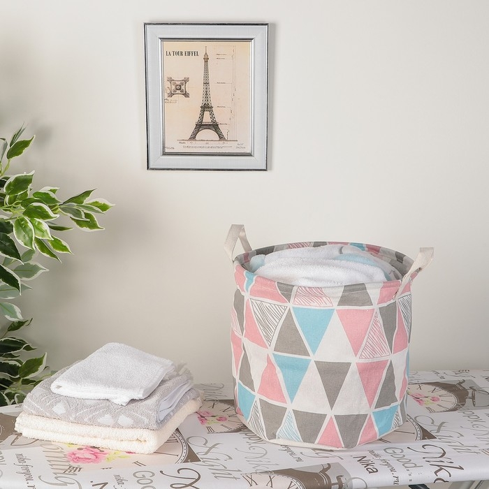 Корзина для белья Доляна «Ромбы», 30×30×30 см Корзина для белья Доляна «Ромбы», 30×30×30 см