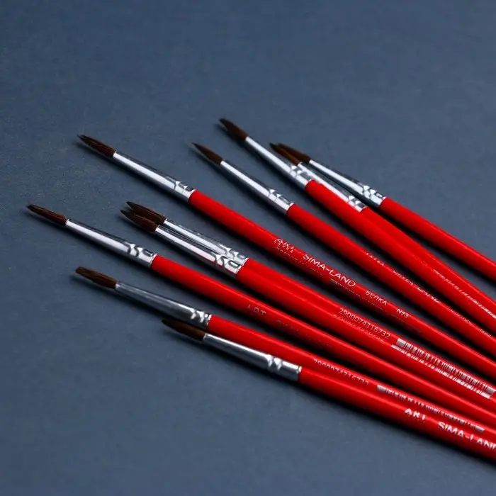 Кисть для рисования из волоса белка круглая № 3 (диаметр обоймы 3 мм; длина ворса 12 мм) Кисть для рисования из волоса белка круглая № 3 (диаметр обоймы 3 мм; длина ворса 12 мм)