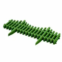 Ограждение декоративное, 30&times;300 см, 5 секций, пластик, зелёное, Greengo