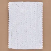 Кружево вязаное, 55 мм, 10&plusmn;1 м, белое