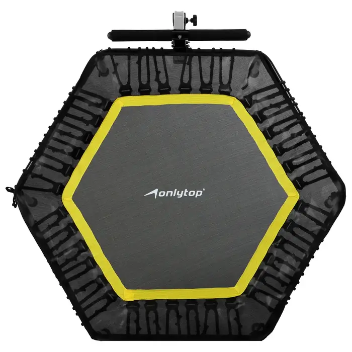 Батут для фитнеса, d=115 см, с ручкой, цвет чёрно-жёлтый Батут для фитнеса, d=115 см, с ручкой, цвет чёрно-жёлтый