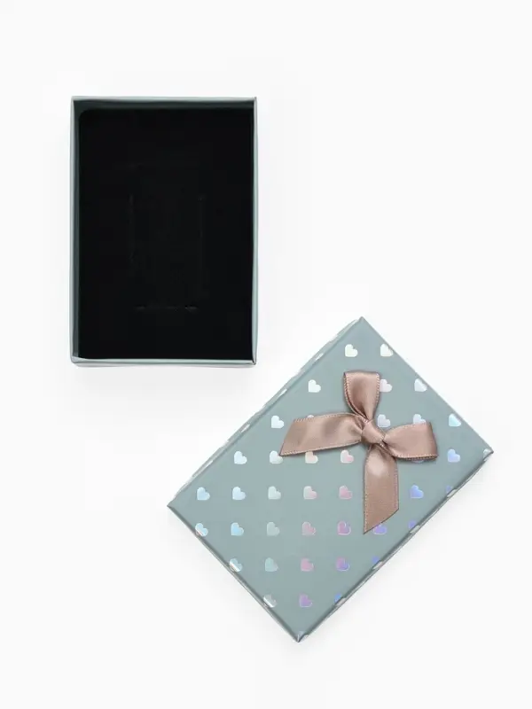 Набор подарочных коробочек 6 шт. под набор &laquo;Сердечки&raquo;, 7&times;9.5, цвет серый (7528512)