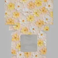Коробка подарочная самосборная с окном &laquo;Цветы&raquo;, 13&times;13&times;3 см