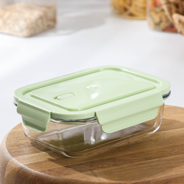 Контейнер из жаропрочного стекла с крышкой Cook and Freeze, 650 мл, 17,5×13×6 см, цвет МИКС Контейнер из жаропрочного стекла с крышкой Cook and Freeze, 650 мл, 17,5×13×6 см, цвет МИКС