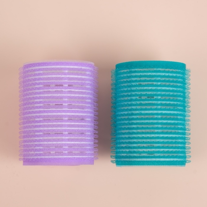 Бигуди «Липучка», d = 4,4 см, в косметичке, 8 шт, цвет МИКС